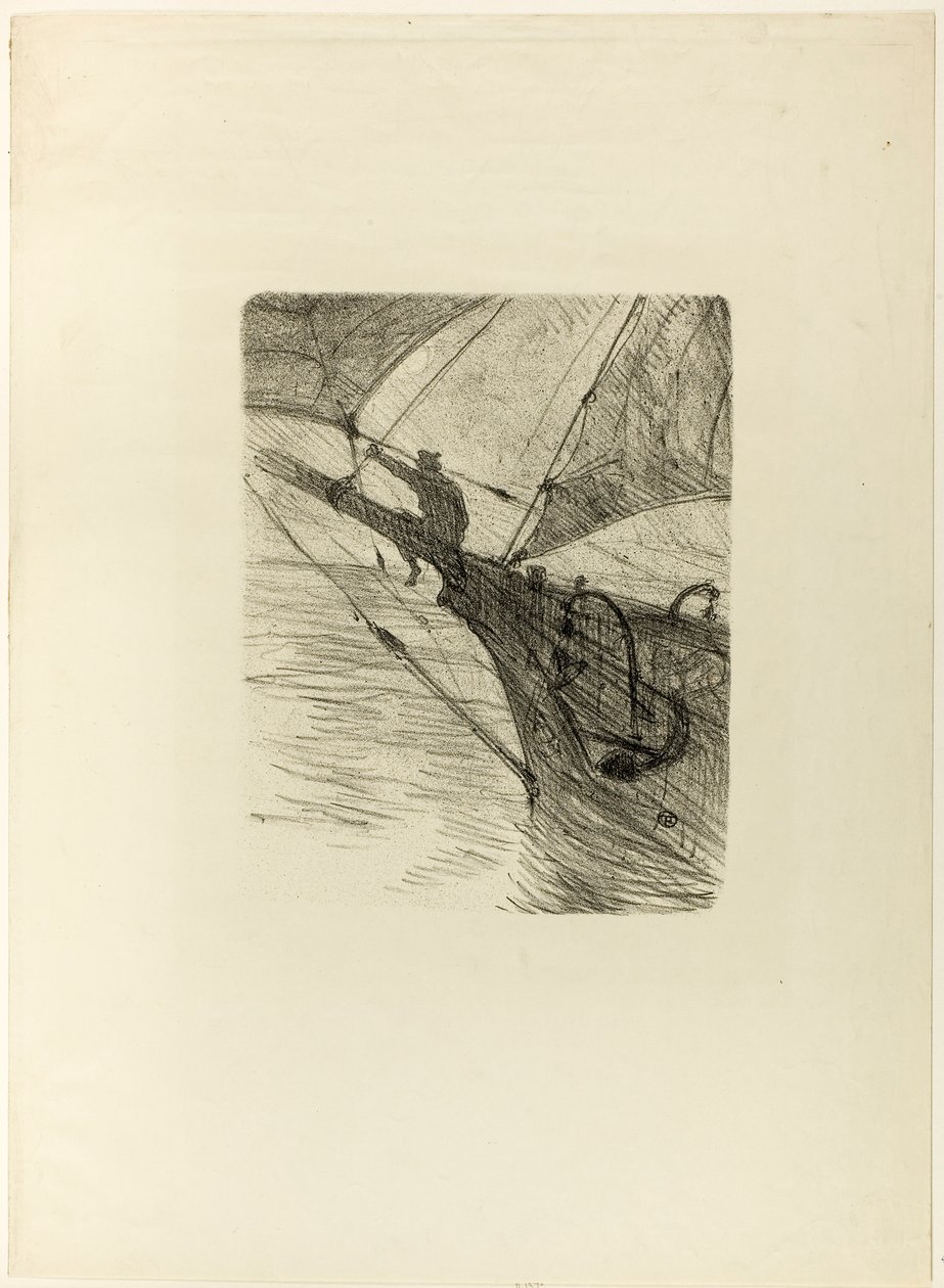 At Sea by Night, fra Melodier af Désiré Dihau af Henri de Toulouse-Lautrec