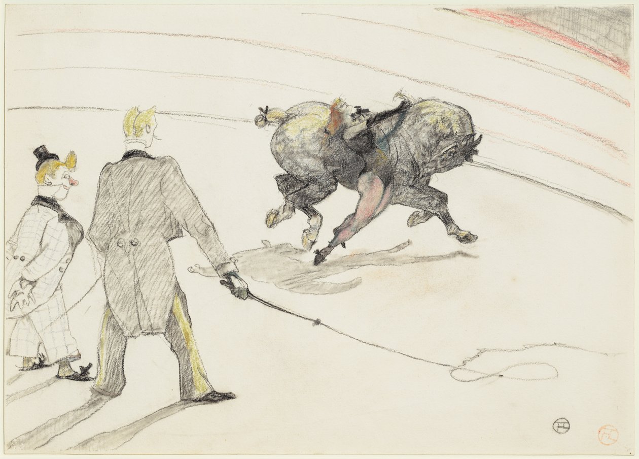 I cirkus: Akrobater af Henri de Toulouse-Lautrec