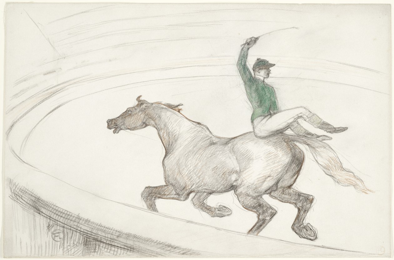 I cirkus: Jockey (Au cirque: Jockey) af Henri de Toulouse Lautrec