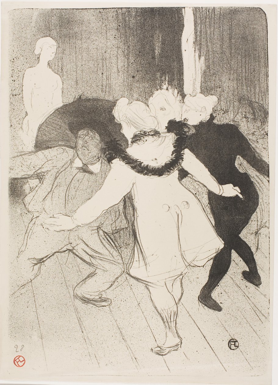 At the Folies-Bergere: Monsieur Prudhommes beskedenhed af Henri de Toulouse-Lautrec