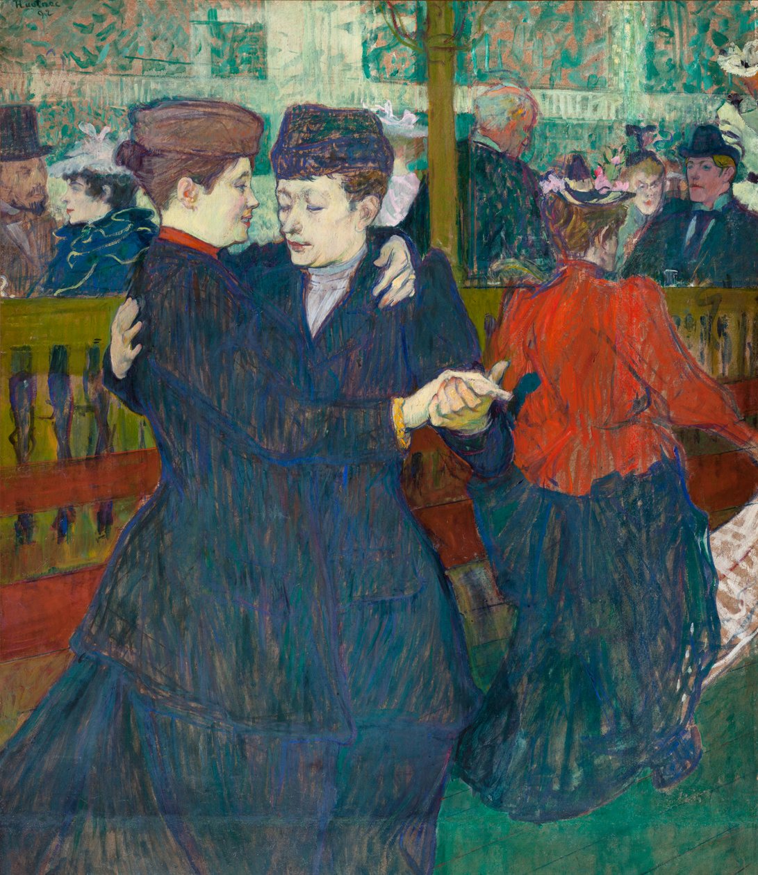 På Moulin Rouge Waltzing Two Women af Henri de Toulouse Lautrec