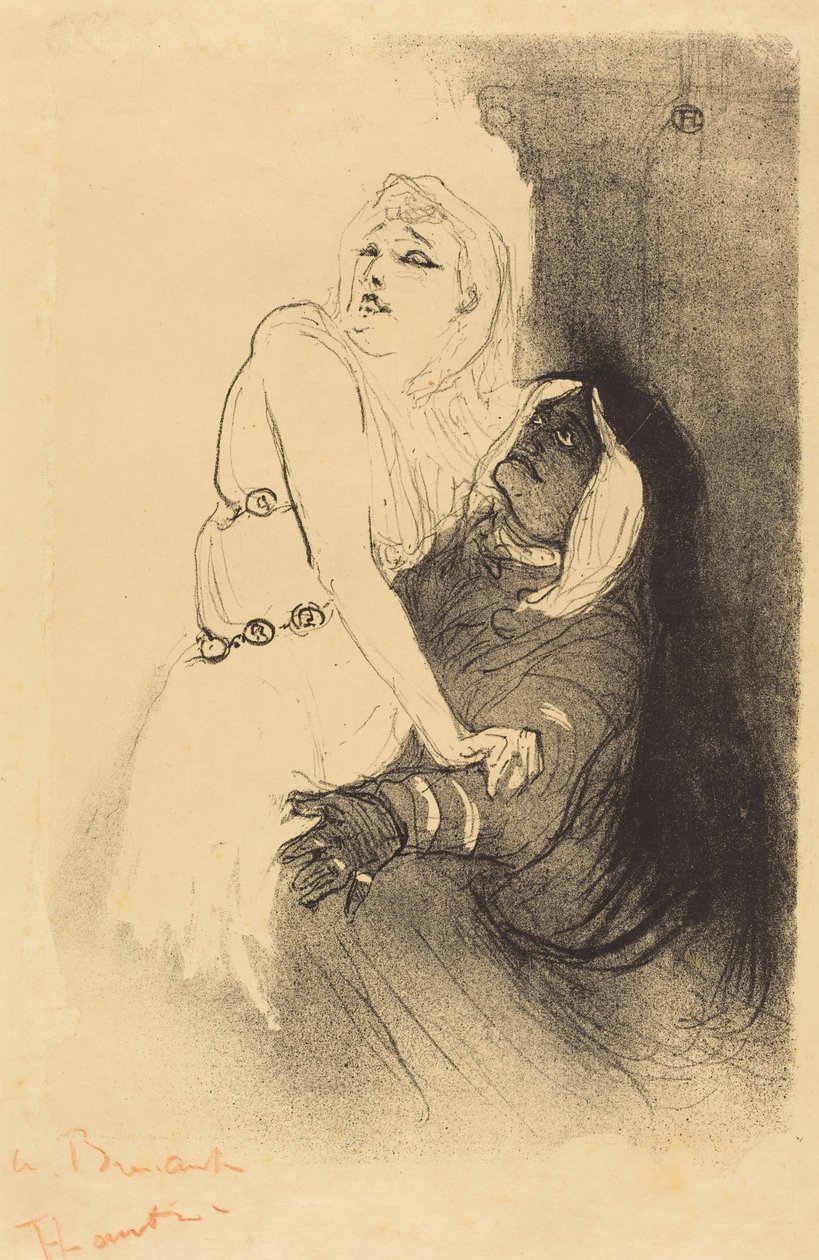 På Renaissance: Sarah Bernhardt i »Phedre« (A la Renaissance: Sarah Bernhardt i »Phèdre«) af Henri de Toulouse-Lautrec