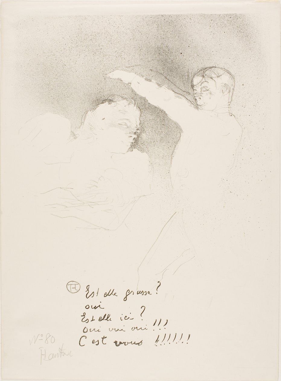 Hos sorterne: Mademoiselle Lender og Brasseur af Henri de Toulouse-Lautrec
