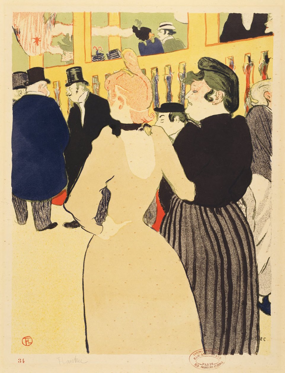 På Moulin Rouge (La Goulue og hendes søster) af Henri de Toulouse-Lautrec