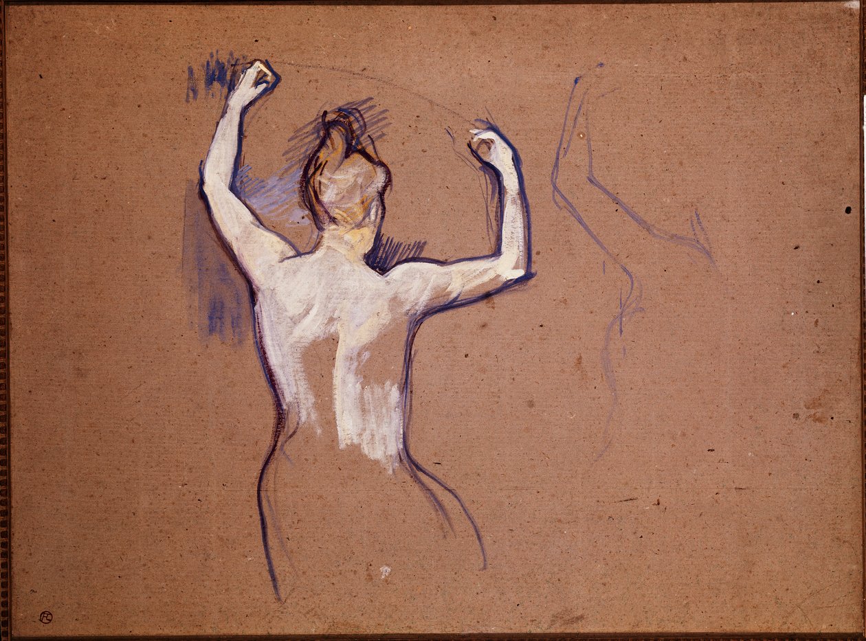 Ballet de Papa Chrysantheme (Studie for en af de fremhævede dansere) af Henri de Toulouse Lautrec