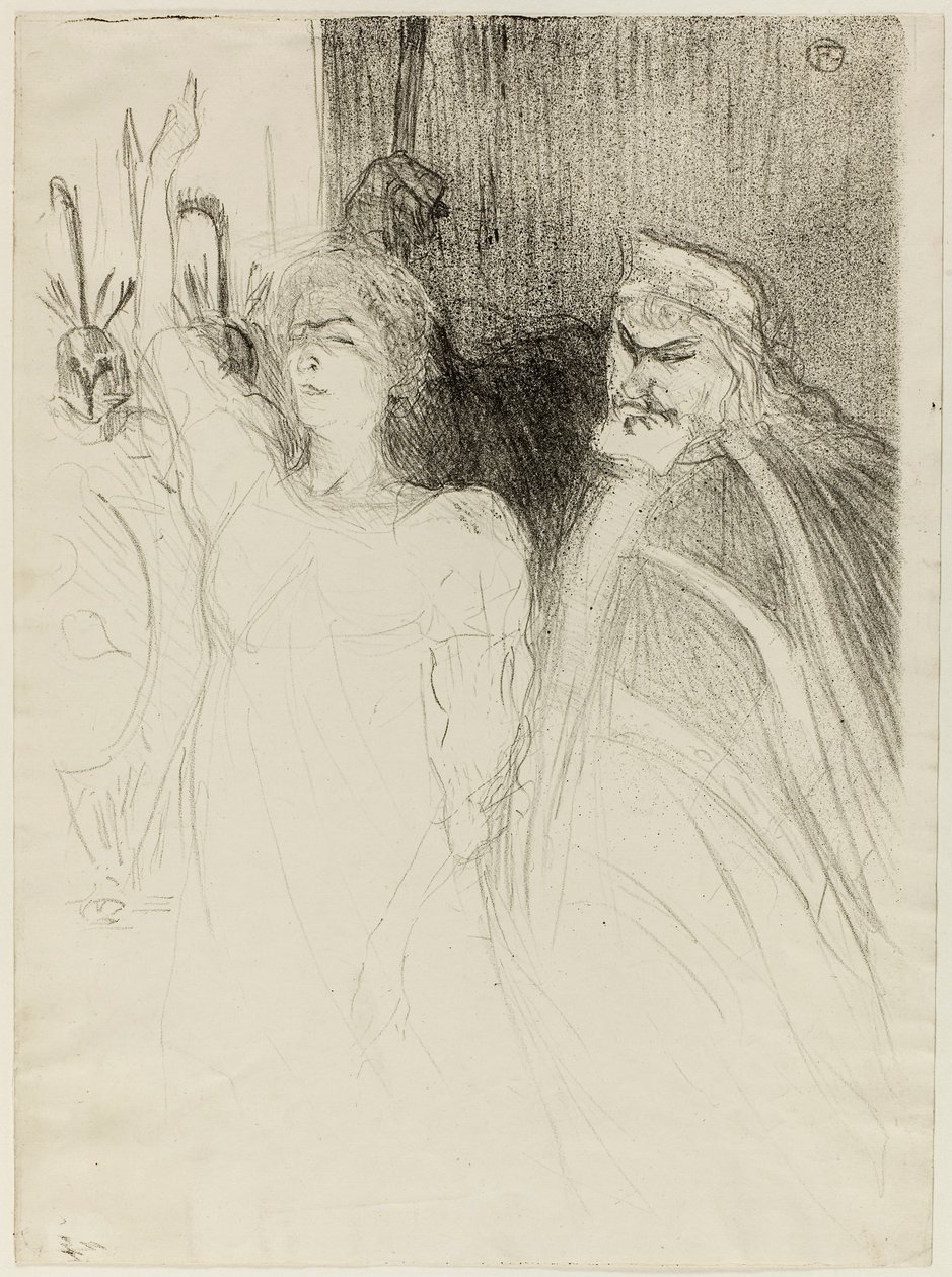 Bartet og Mounet-Sully, i Antigone af Henri de Toulouse-Lautrec