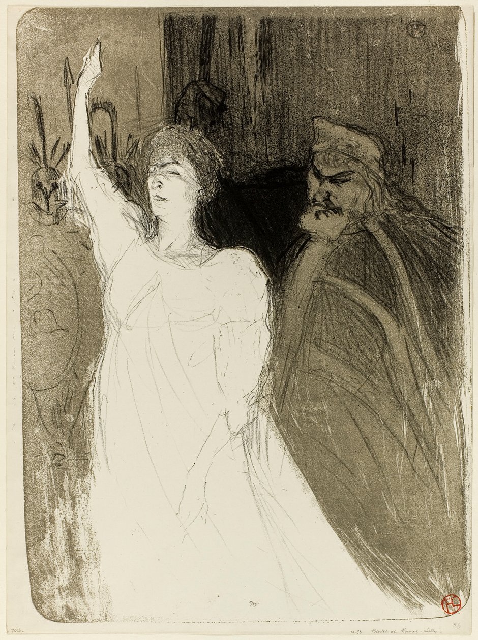 Bartet og Mounet-Sully, i Antigone af Henri de Toulouse-Lautrec