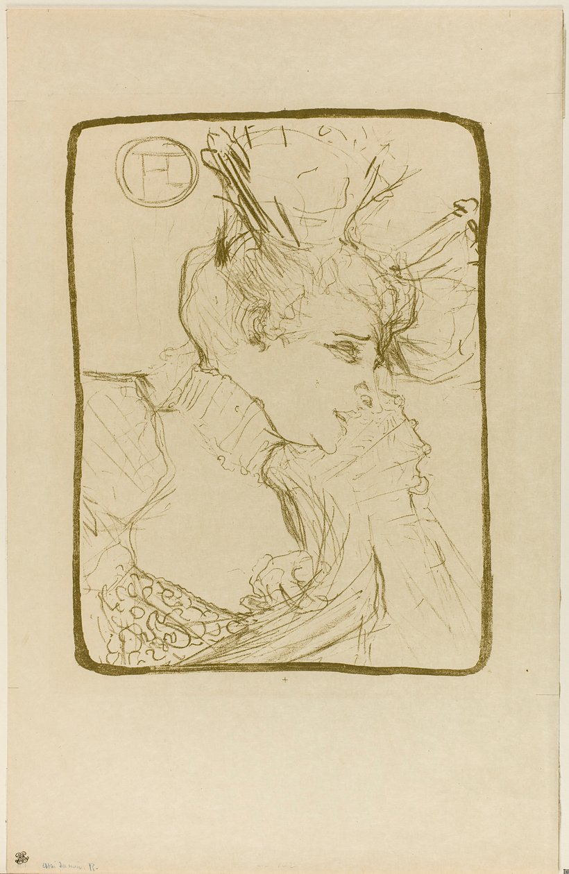 Buste af Mademoiselle Marcelle Lender af Henri de Toulouse-Lautrec