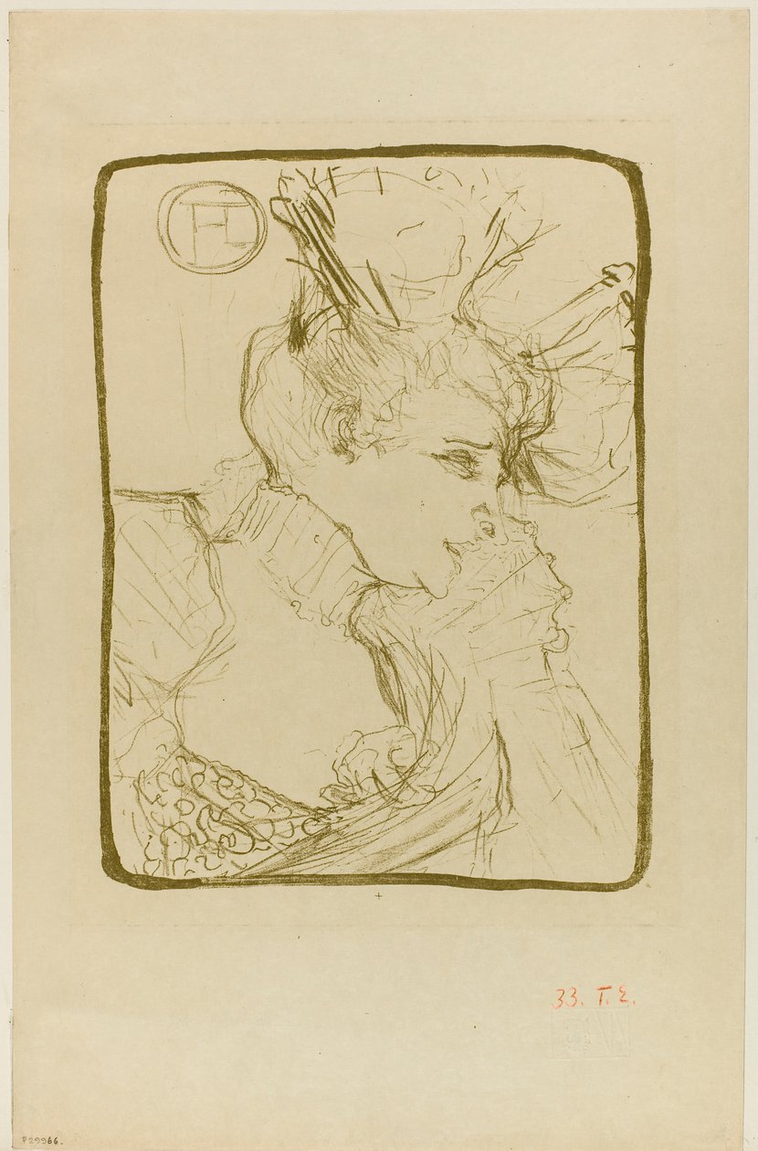 Buste af Mademoiselle Marcelle Lender af Henri de Toulouse-Lautrec