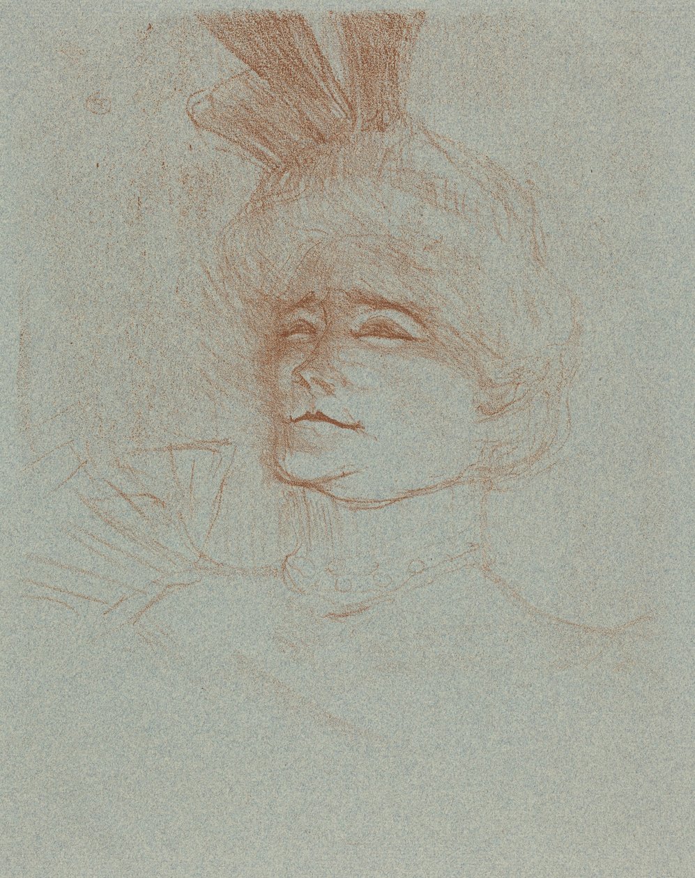 Buste af Mlle. Marcelle Lender, set i trekvartprofil (Mlle. Marcelle Lender en buste, de trois quartes) af Henri de Toulouse-Lautrec
