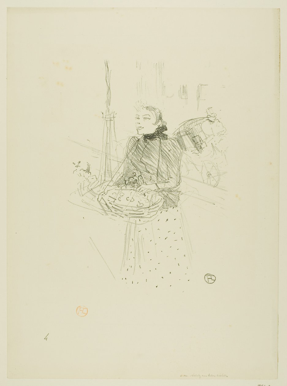 Køb mine smukke violer, fra Melodier af Désiré Dihau af Henri de Toulouse-Lautrec