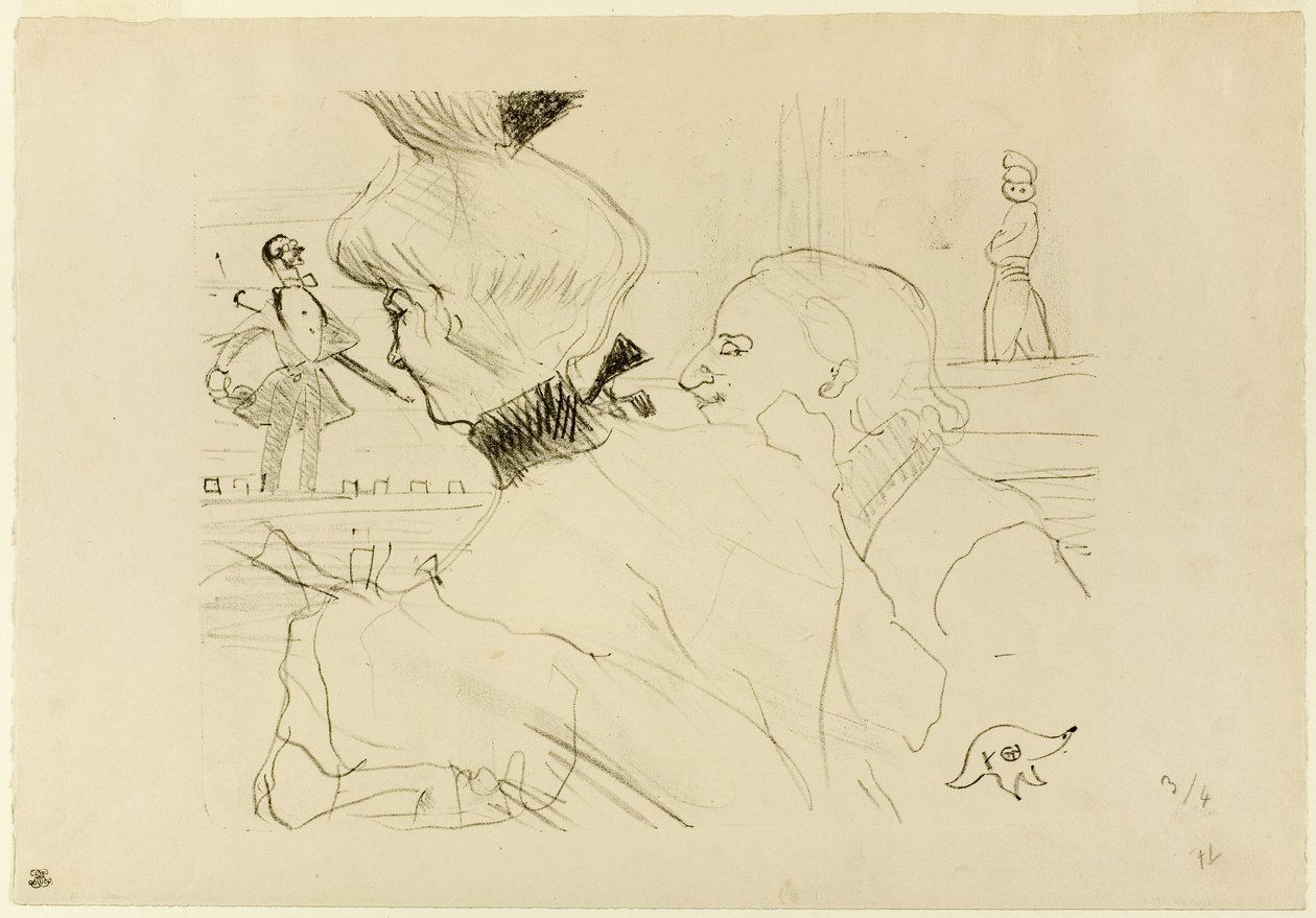 Par til café-koncert af Henri de Toulouse-Lautrec