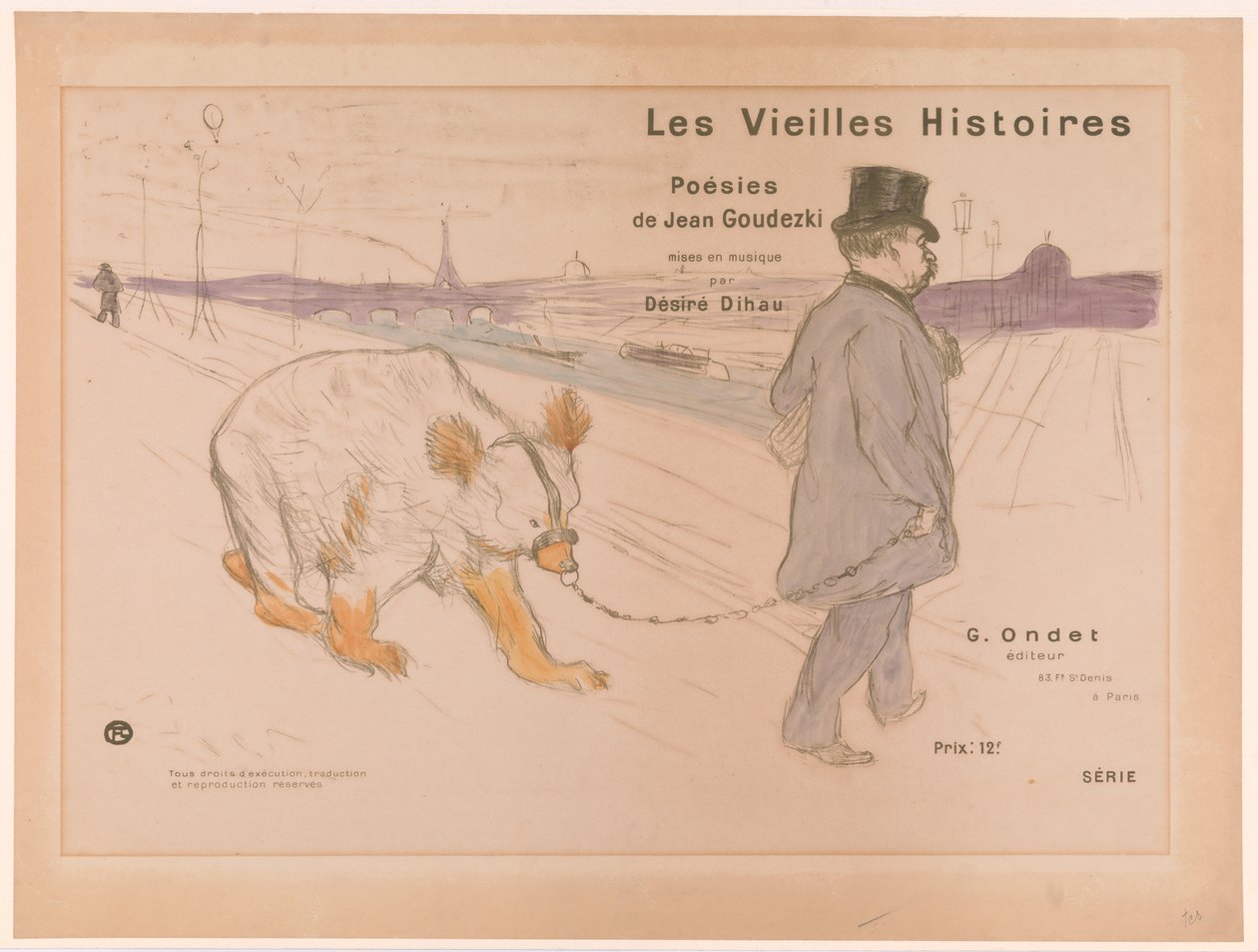 Omslagsdesign til «Les Vieilles Histoires» af Henri de Toulouse-Lautrec