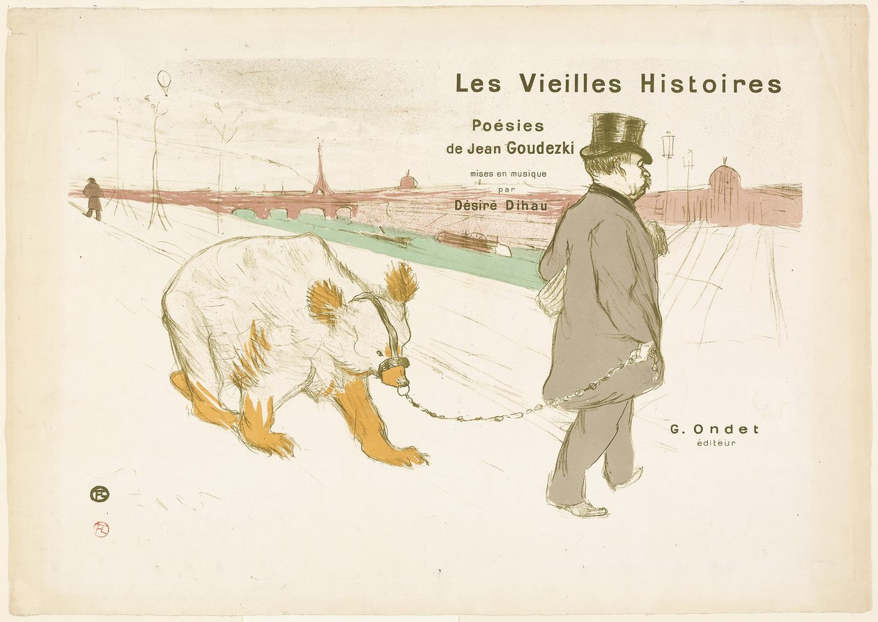Cover og frontispice til Les Vieilles Histoires (gamle historier) af Henri de Toulouse Lautrec