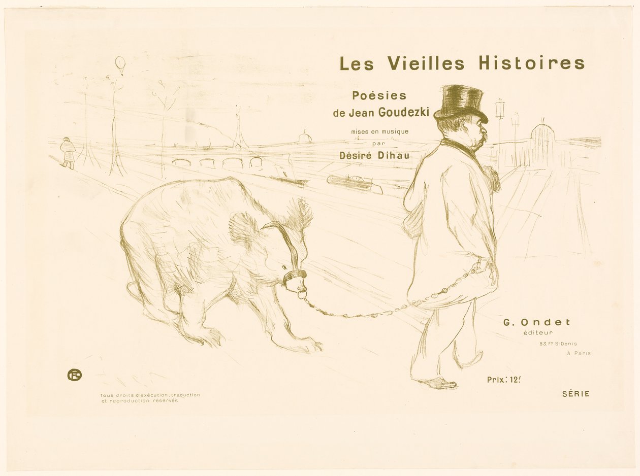Cover og frontispice til Les Vieilles Histoires af Henri de Toulouse-Lautrec