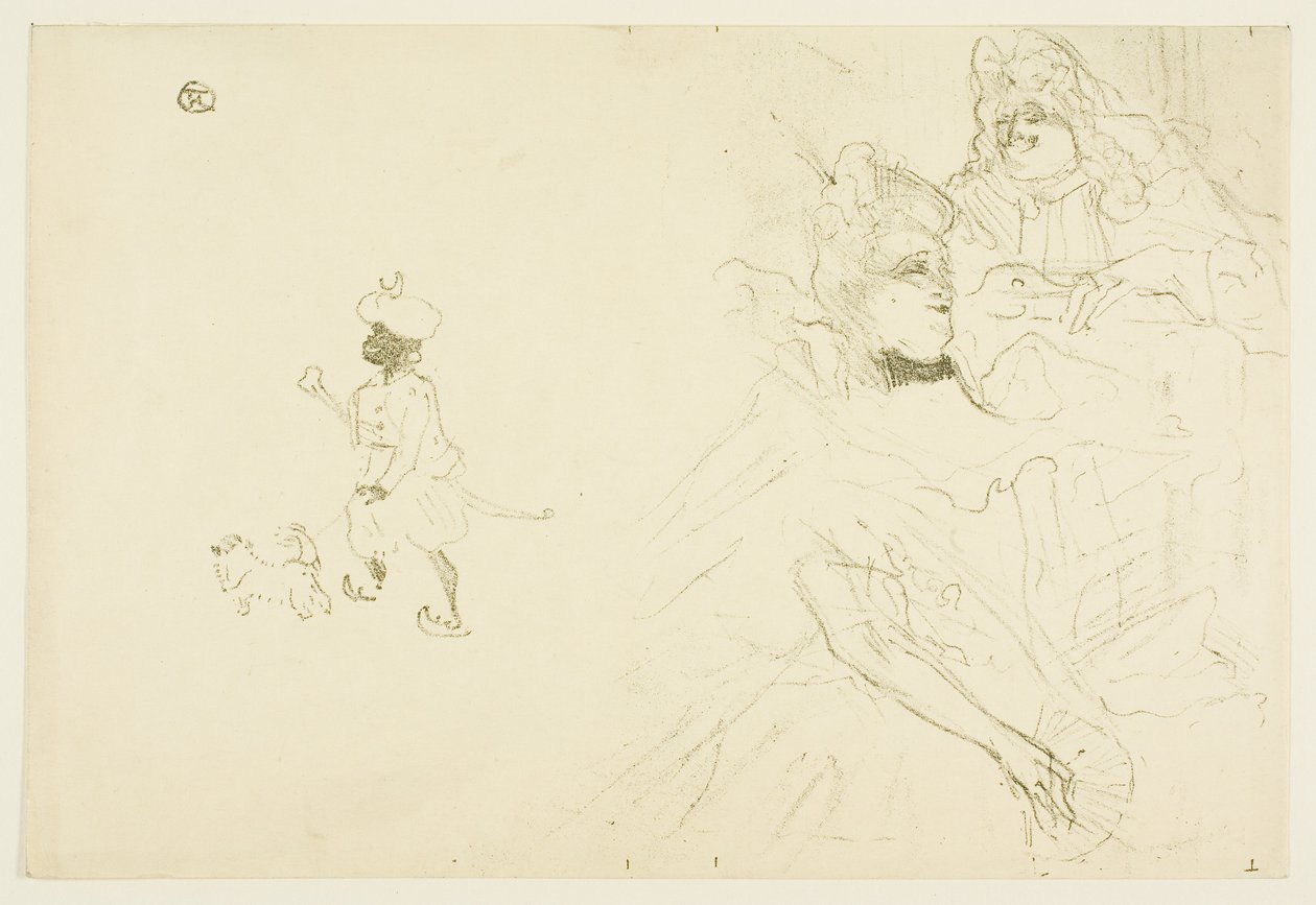 Omslag til Det forelskede eksempel på Ninon de Lenclos af Henri de Toulouse-Lautrec