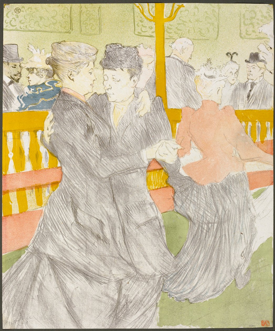 Dans i Moulin Rouge af Henri de Toulouse-Lautrec