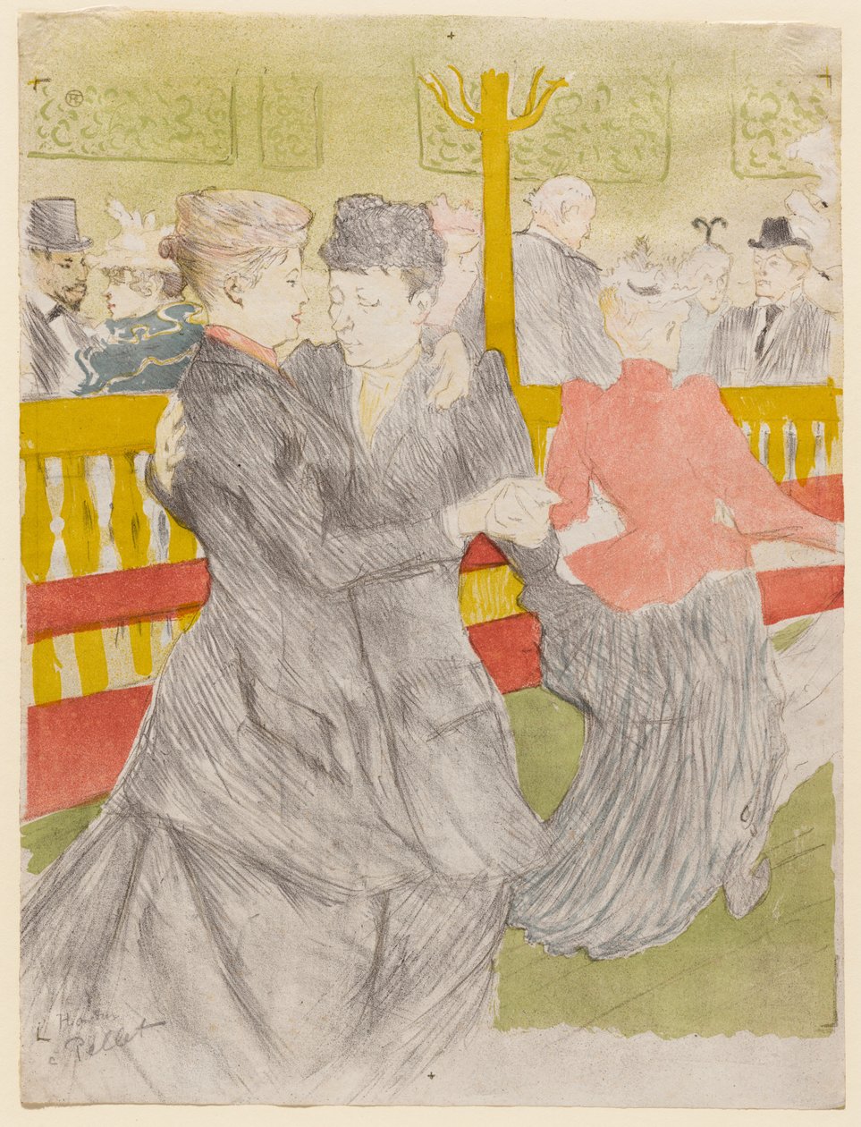 Dans på Moulin Rouge af Henri de Toulouse-Lautrec
