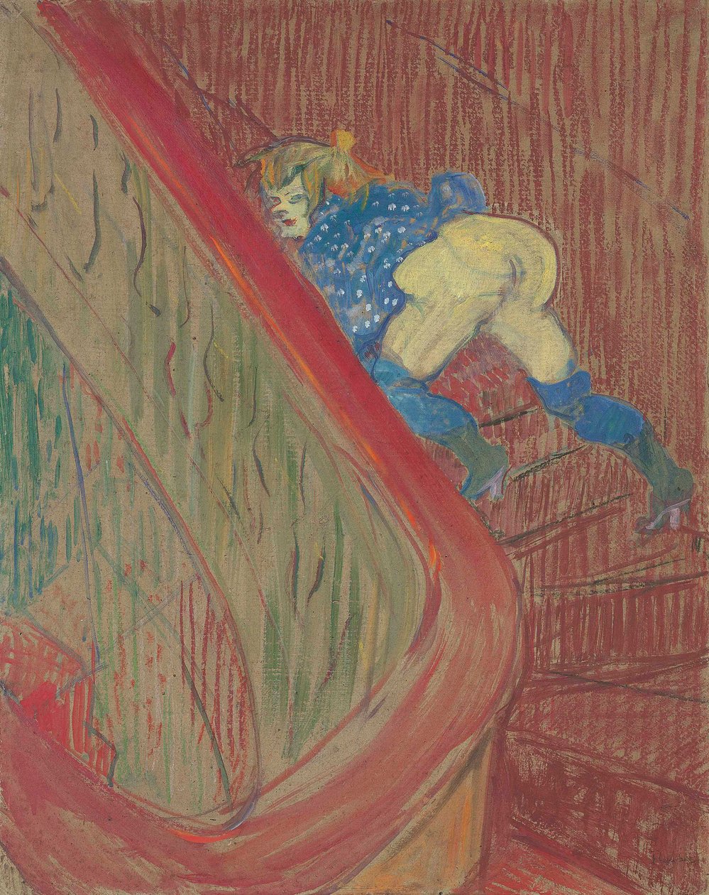 I trappen til rue des Moulins af Henri de Toulouse Lautrec