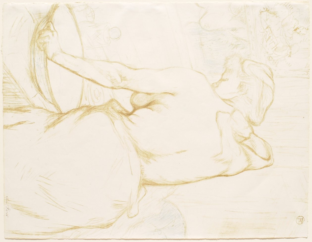 Elles: Kvinde, der vasker sig - Toilette af Henri de Toulouse-Lautrec