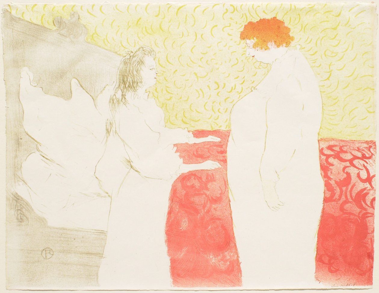 Elles: Kvinde i seng, set i profil - Opvågningen af Henri de Toulouse-Lautrec
