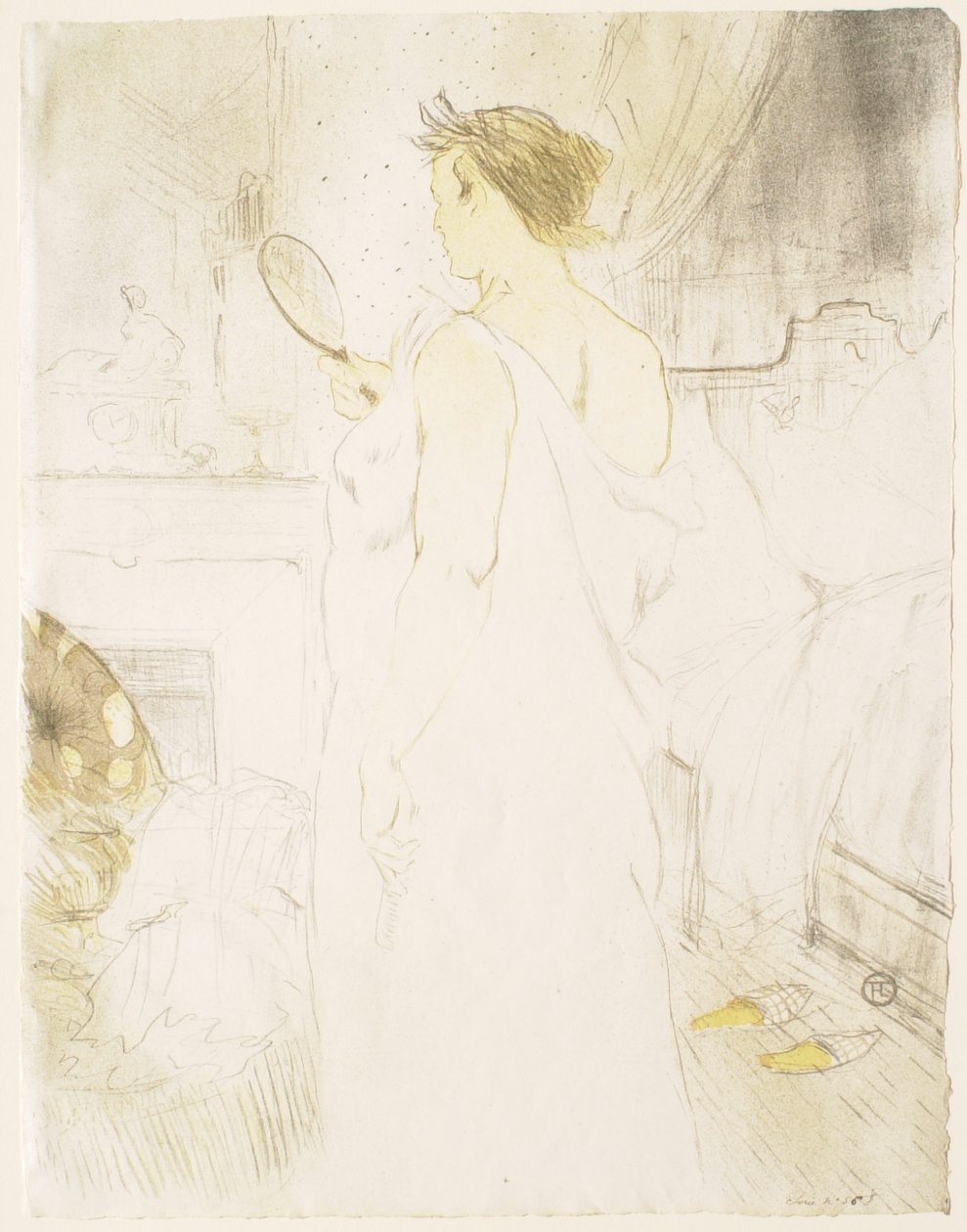 Elles: kvinde med spejl af Henri de Toulouse-Lautrec