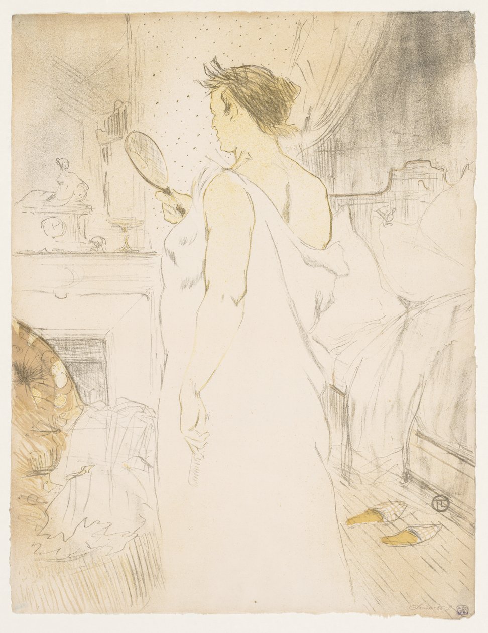 Elles: Kvinde med et håndspejl af Henri de Toulouse-Lautrec