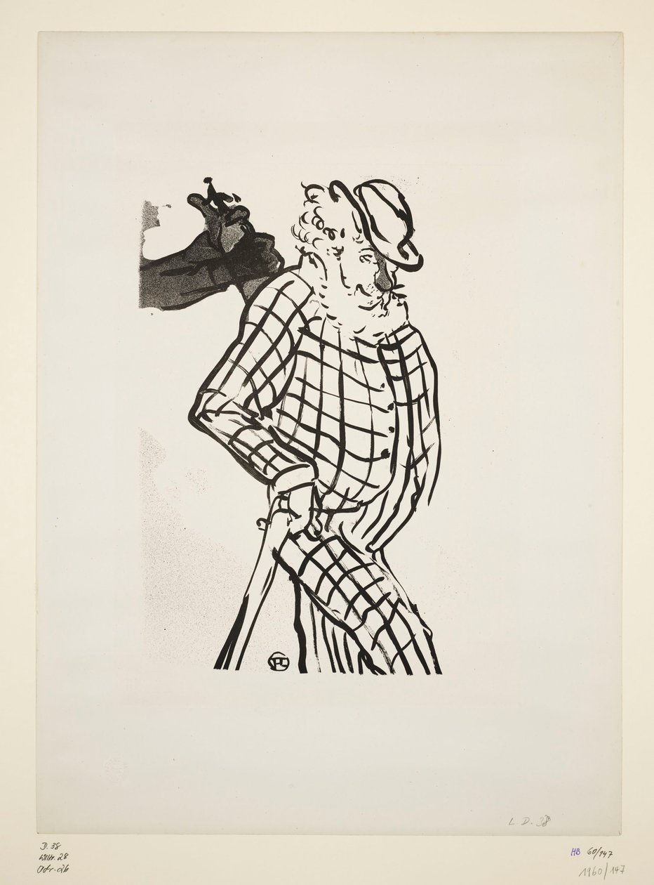 Engelsk excentrisk komiker, blad 11 i serien "Le Café Concert" af Henri de Toulouse-Lautrec