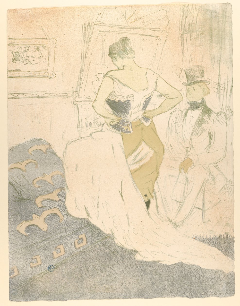 Sådan tages et korset på, fra »Elles« af Henri de Toulouse-Lautrec