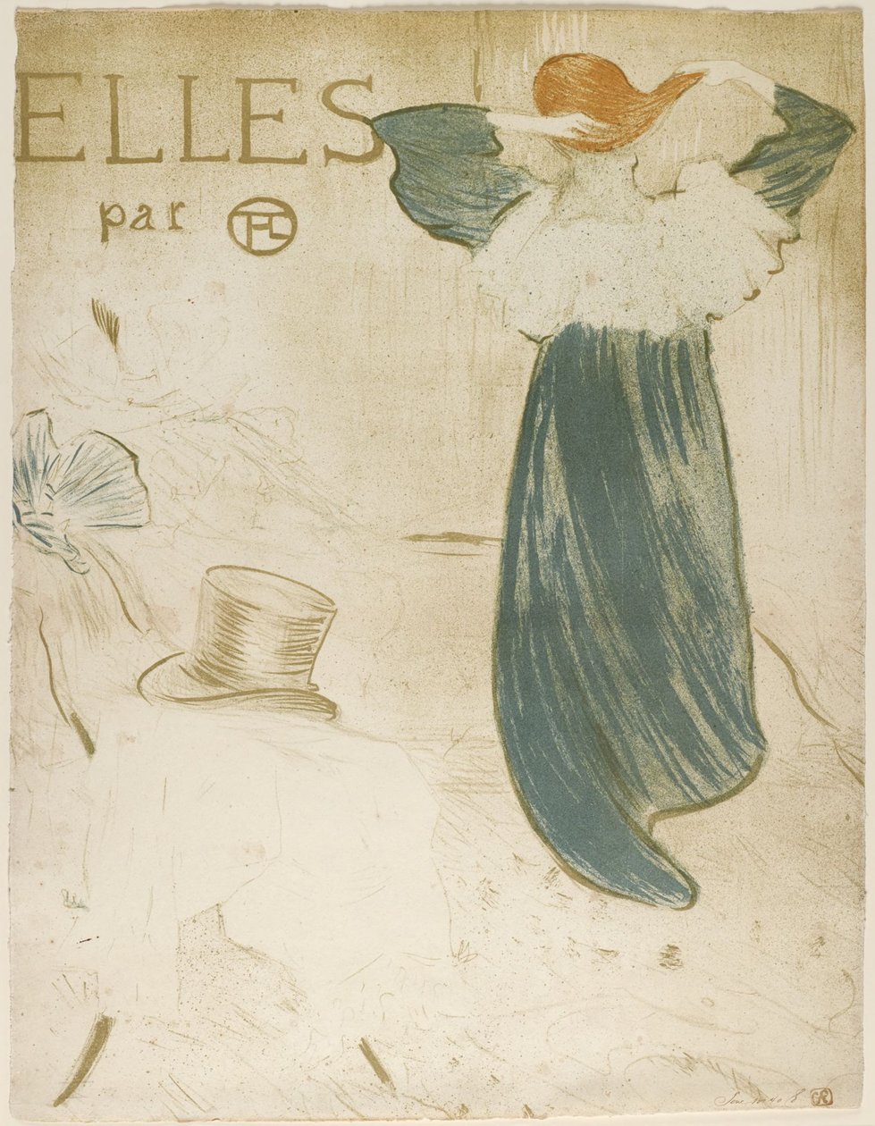 Forside til kunstmappen »Elles« af Henri de Toulouse-Lautrec