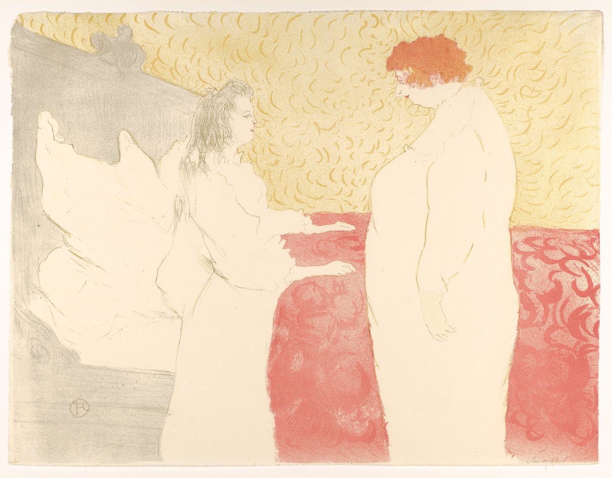 Aufstehen, aus "Elles" af Henri de Toulouse-Lautrec