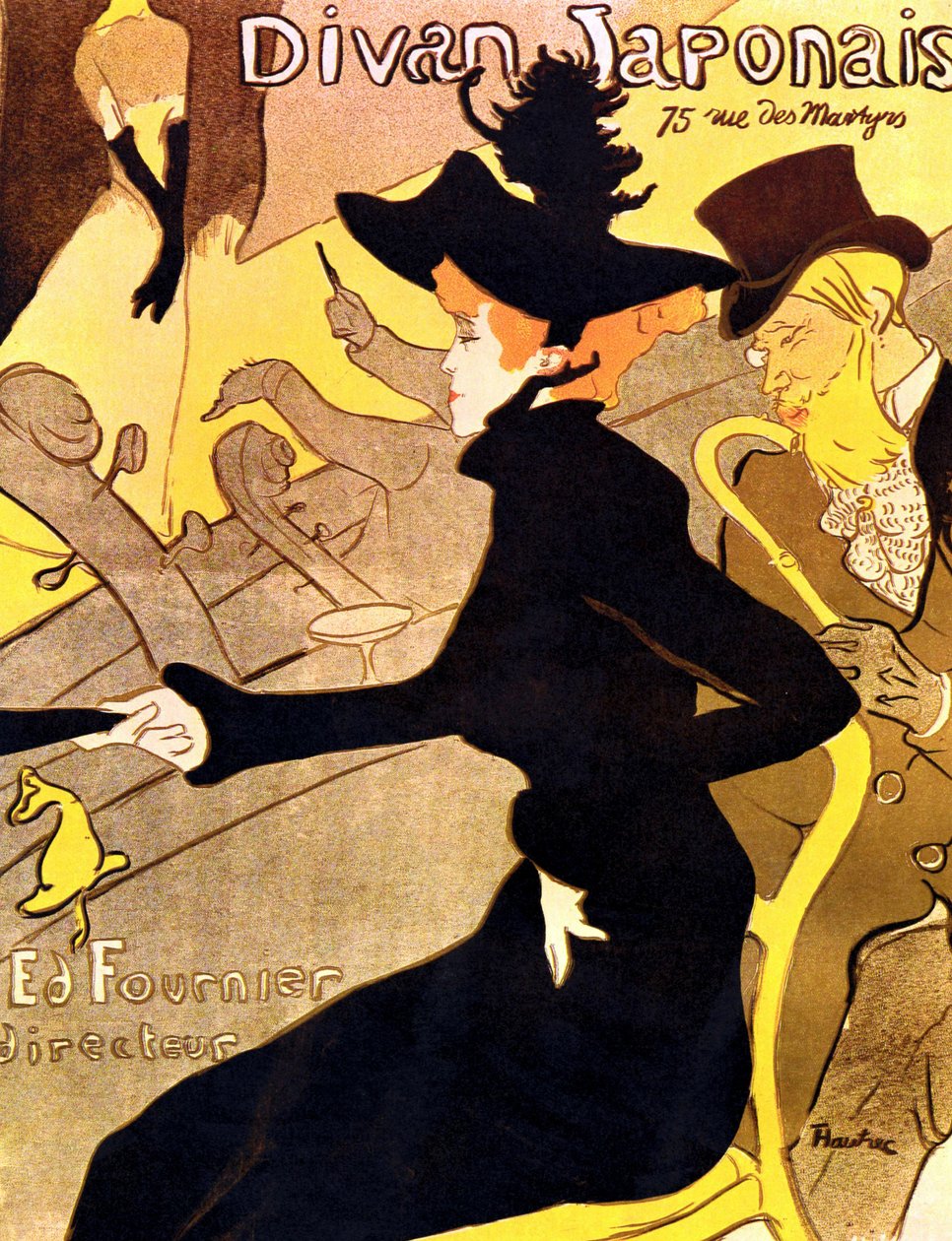 Henri de Toulouse-Lautrec 1864 - 1901, fransk maler, japansk sofa 1892-3 af Henri de Toulouse Lautrec