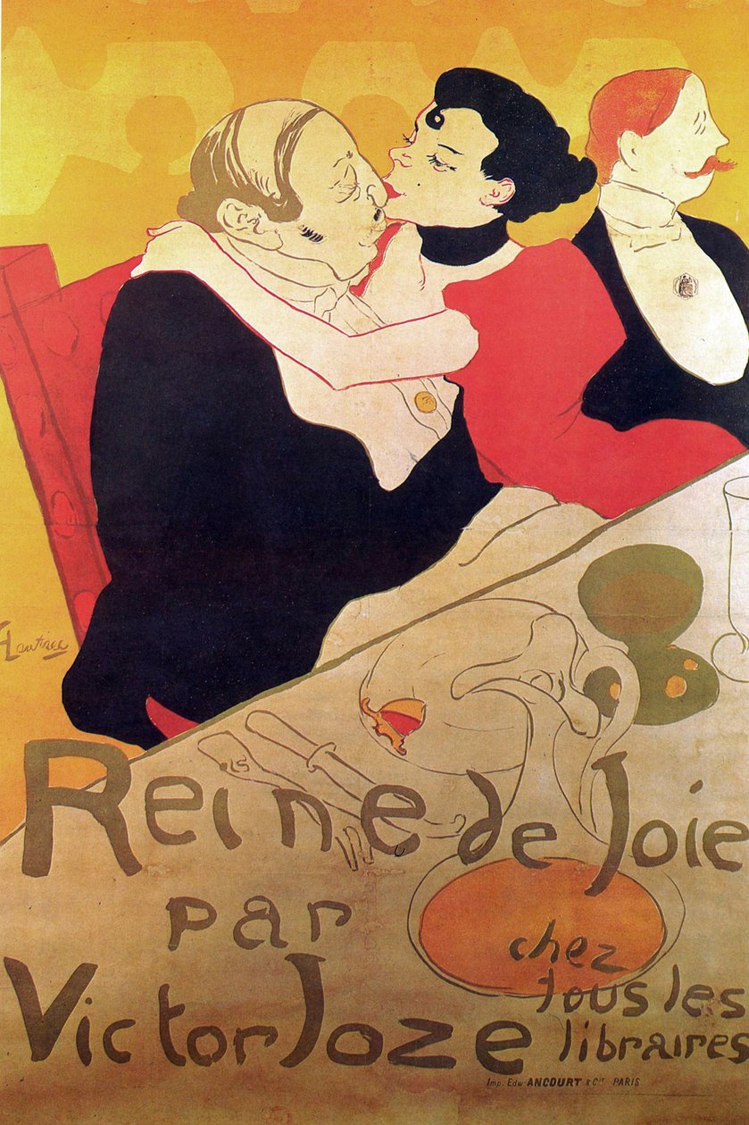 Henri de Toulouse-Lautrec 1864 - 1901, fransk maler, Glædens Dronning 1892 af Henri de Toulouse Lautrec