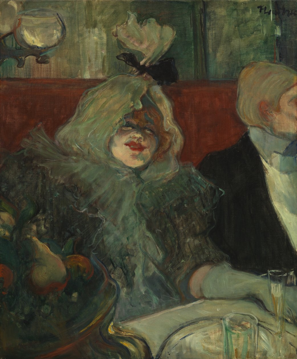 In a Private Dining Room (At the Rat Mort), ca. 1899 (olie på lærred) (se også 5848190) af Henri de Toulouse Lautrec