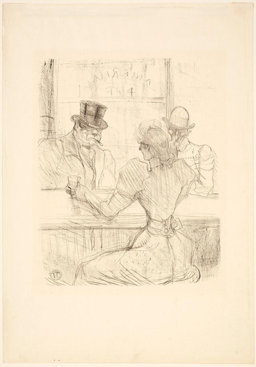 I Picton Bar (American Bar), rue Scribe af Henri de Toulouse-Lautrec