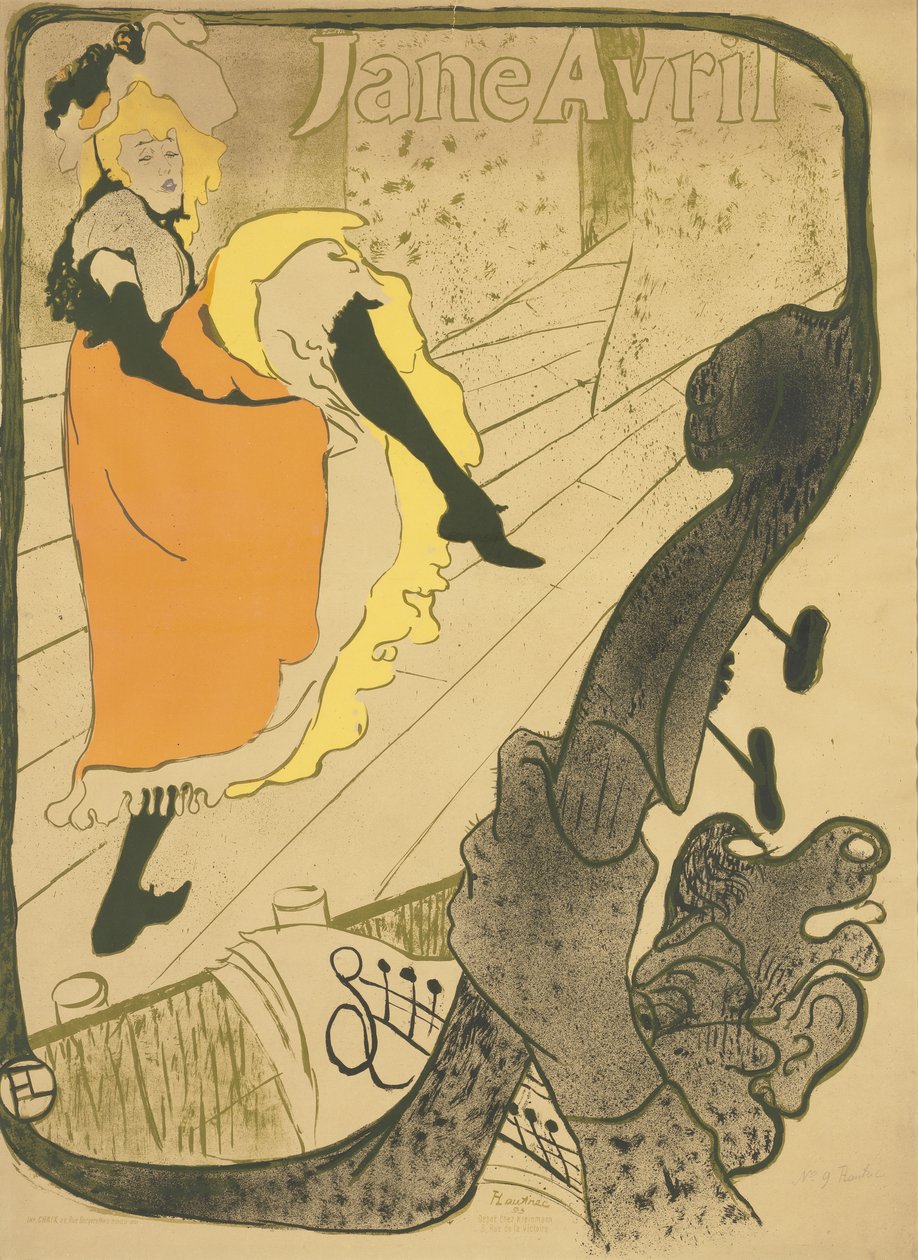Jane Avril af Henri de Toulouse-Lautrec