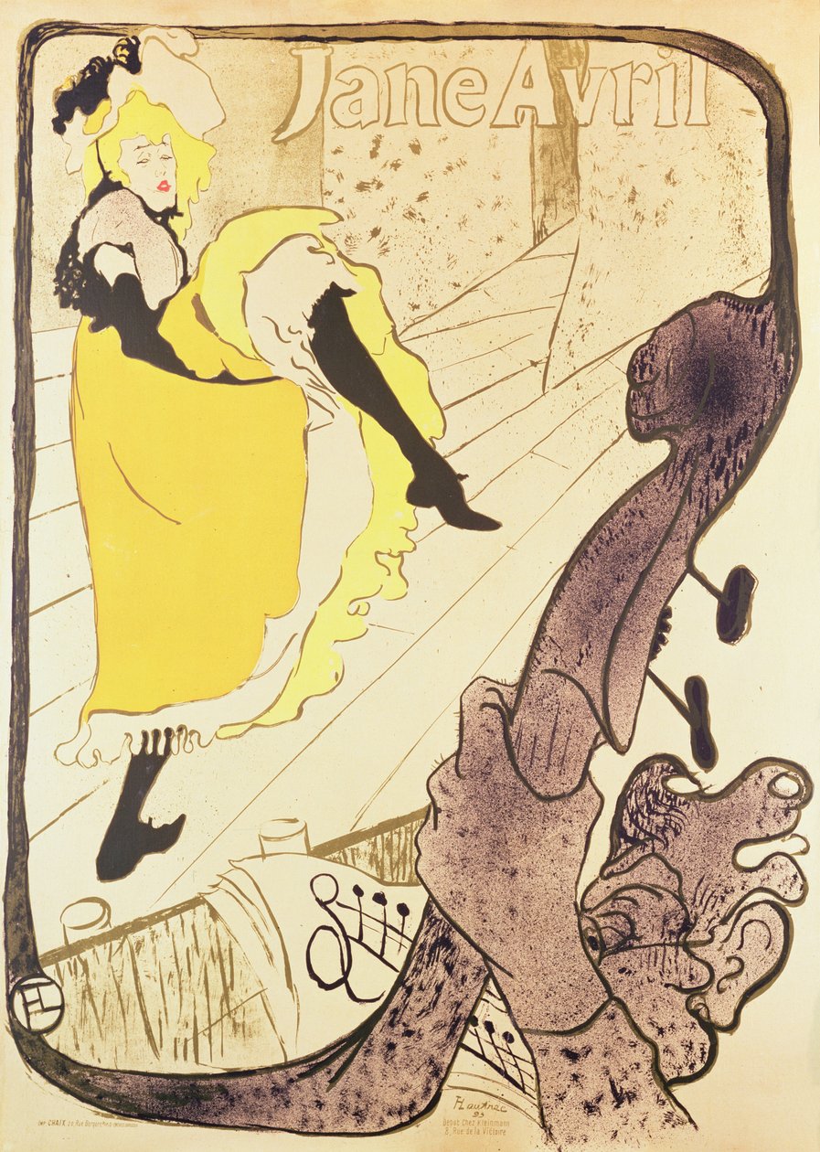 Jane Avril af Henri de Toulouse Lautrec