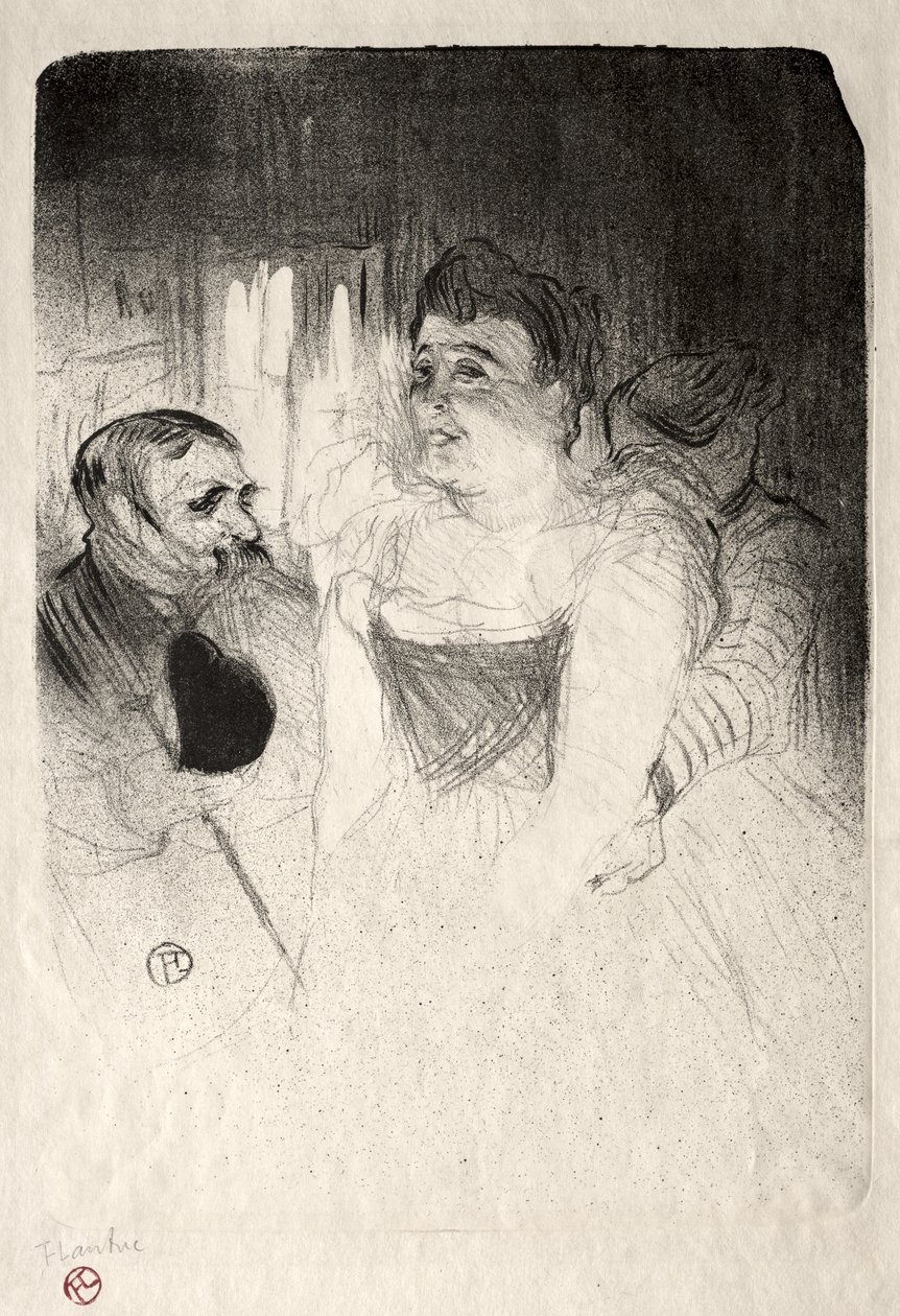 Judic in the Loge af Henri de Toulouse-Lautrec