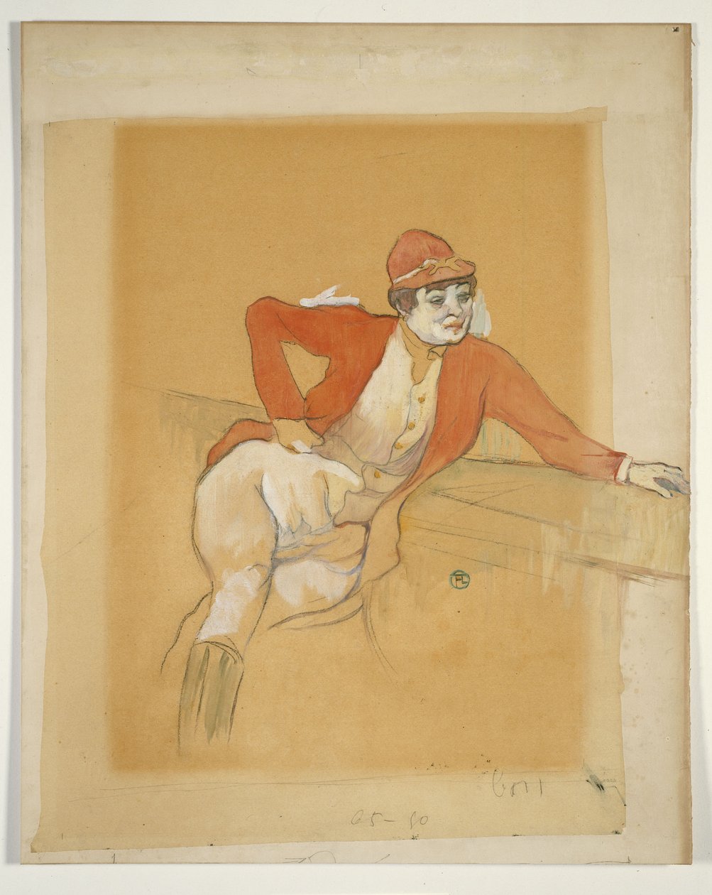 La Macarona i en jockeys kostume af Henri de Toulouse-Lautrec