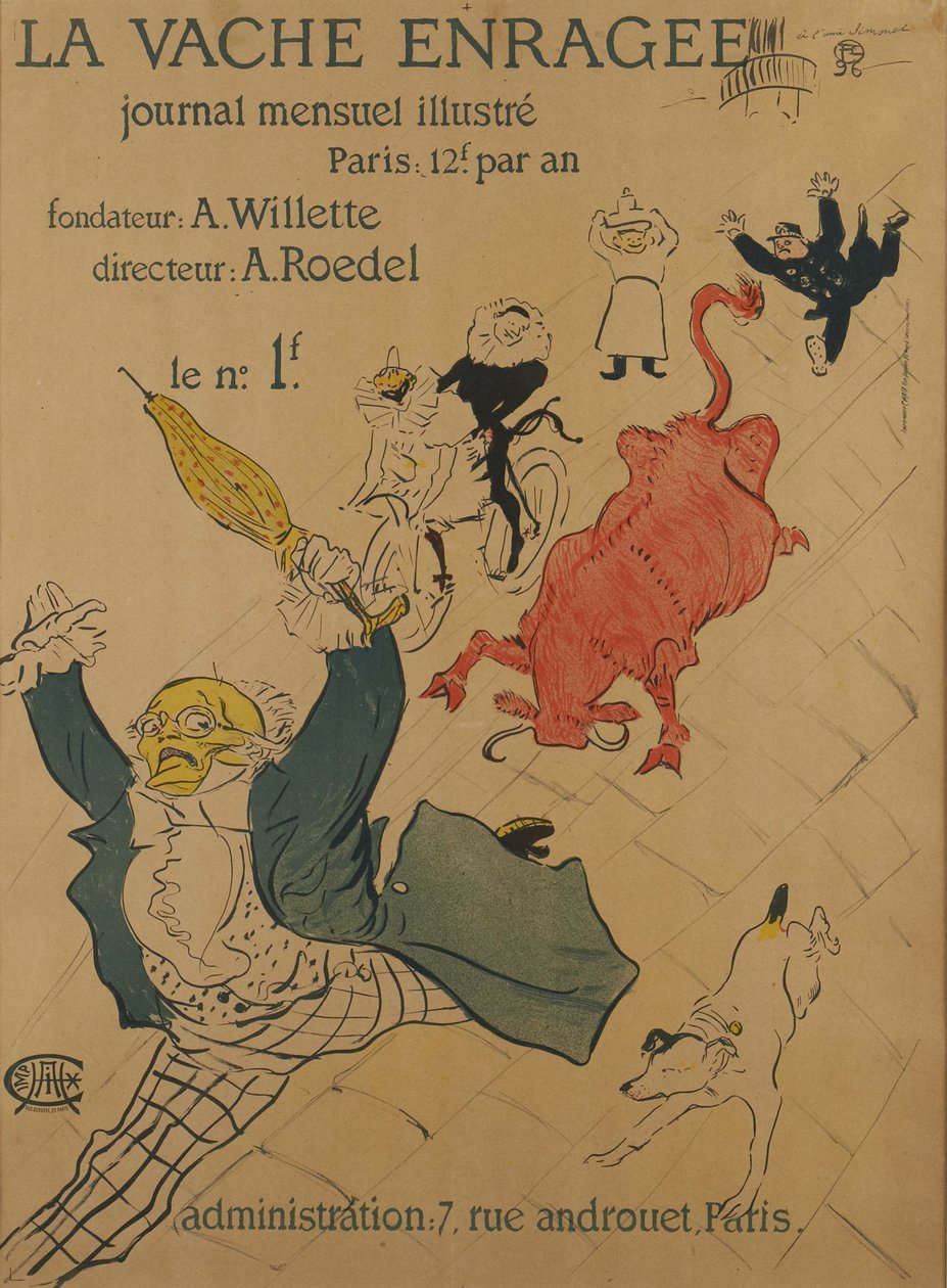 Die wütende Kuh af Henri de Toulouse-Lautrec