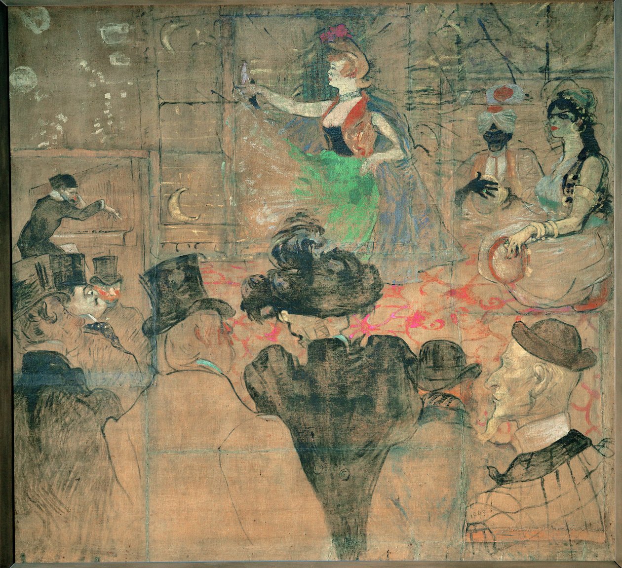 Den mauriske dans eller almeerne: La Goulue på Foire du Trone af Henri de Toulouse-Lautrec