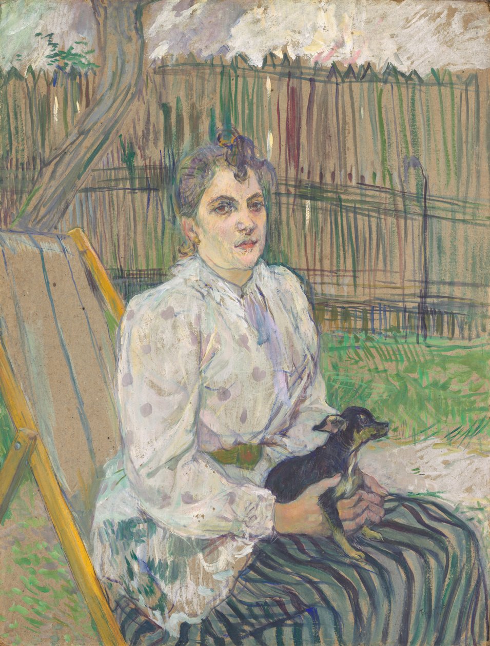 Dame med en hund af Henri de Toulouse-Lautrec