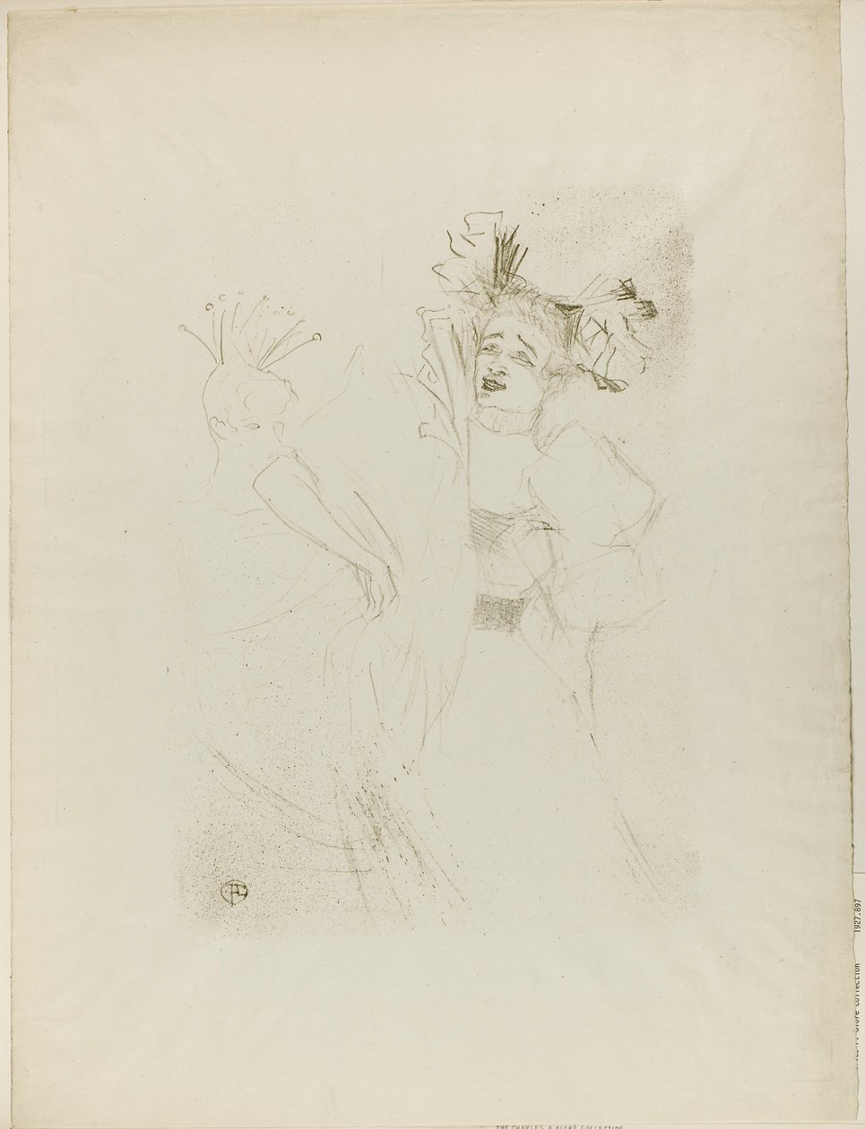 Långiver i Chilpéric, Full Face af Henri de Toulouse-Lautrec