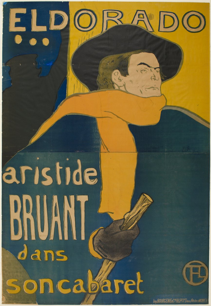 Les Ambassadeurs: Aristide Bruant af Henri de Toulouse-Lautrec