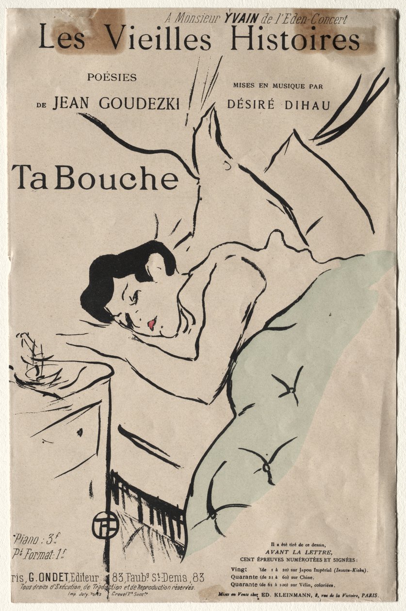 De gamle historier: Din mund af Henri de Toulouse-Lautrec