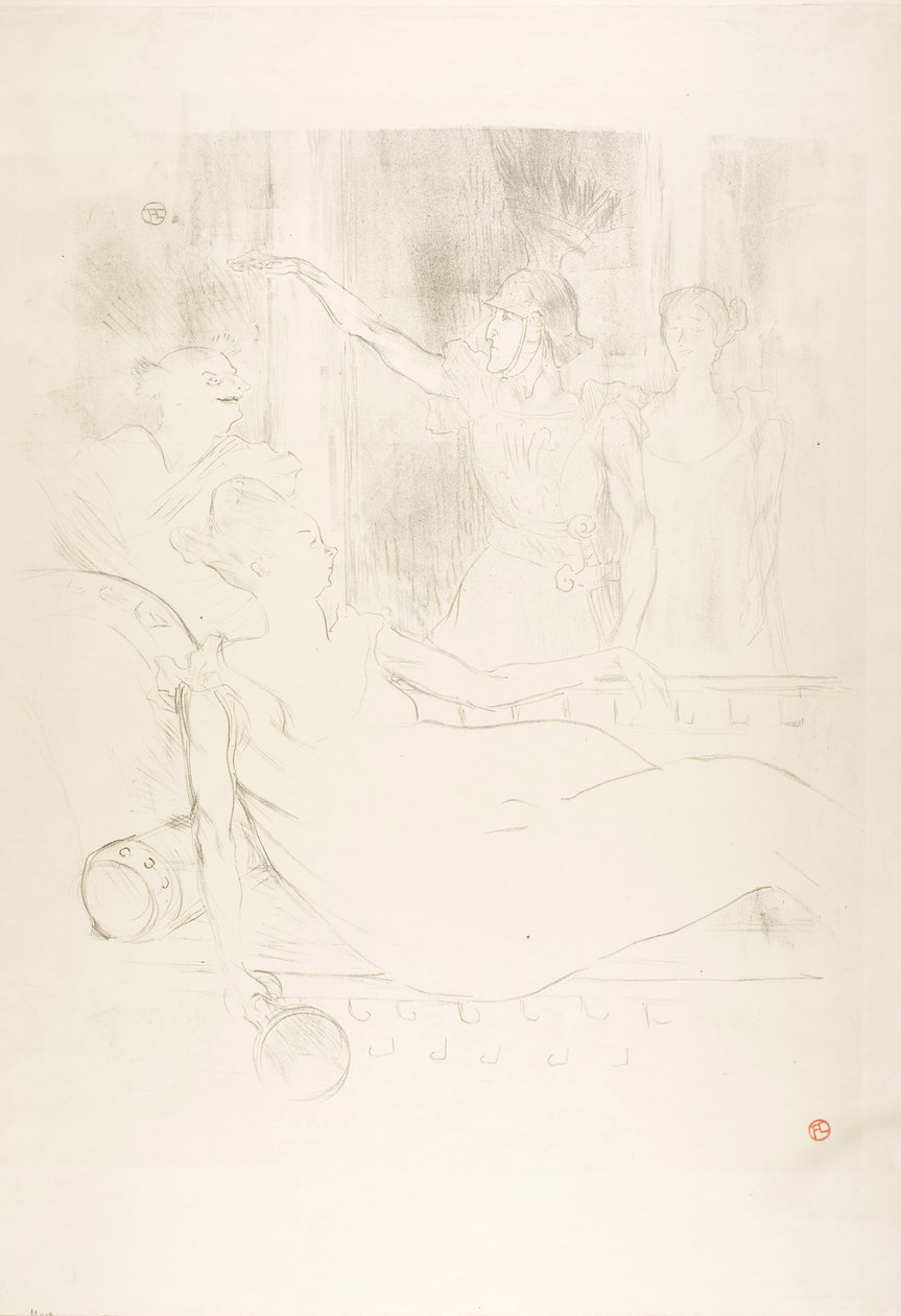 Madame Simon-Girard, brygger og fyr i La belle Hélène af Henri de Toulouse-Lautrec