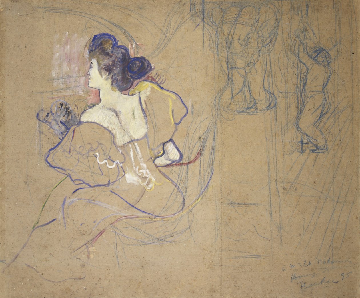 Madame Thadée Natanson (Misia Godebska, 1872-1950) i teatret af Henri de Toulouse-Lautrec