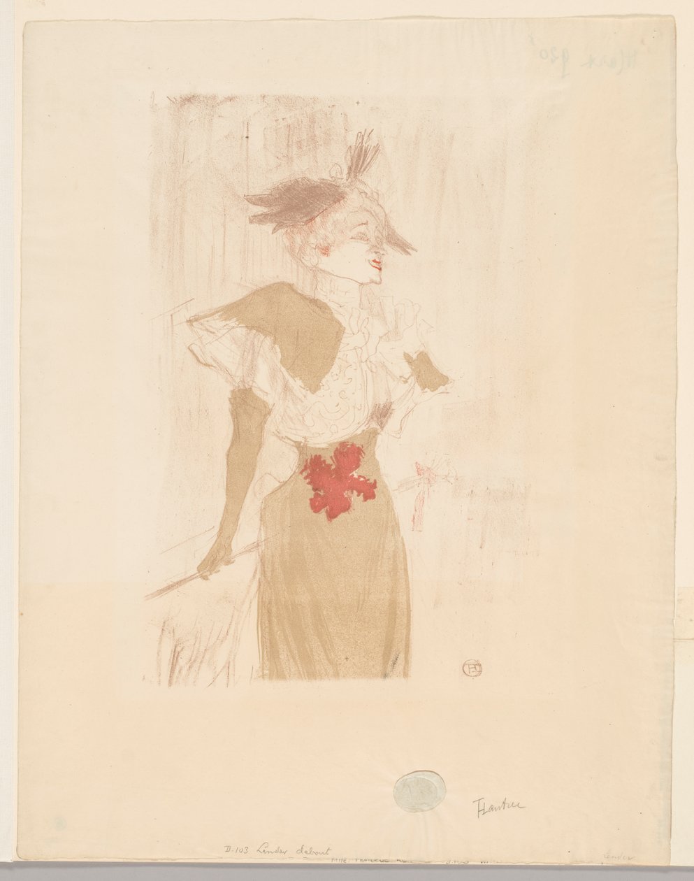 Mademoiselle Marcelle Lender, Stående af Henri de Toulouse-Lautrec