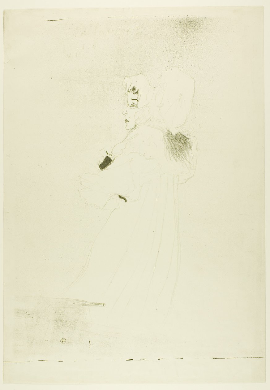 Miss May Belfort (stor tallerken) af Henri de Toulouse-Lautrec