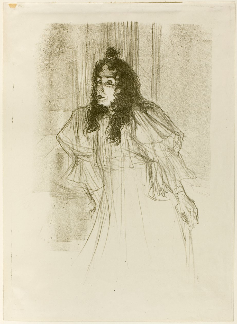 Miss May Belfort med langt hår af Henri de Toulouse-Lautrec